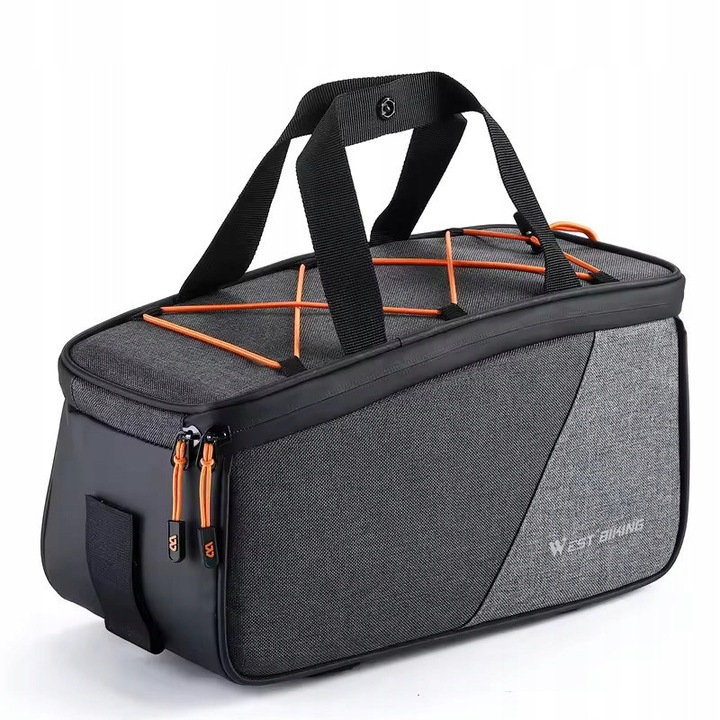 West Biking kerékpártáska, Hard Shell Protection, 8.6L, fekete, vízálló PU+EVA anyag, optimális méretek