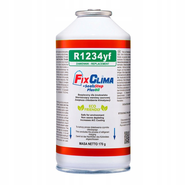 Gaz pentru umplerea climatizarii cu sigiliu R1234yf, 170g, set complet