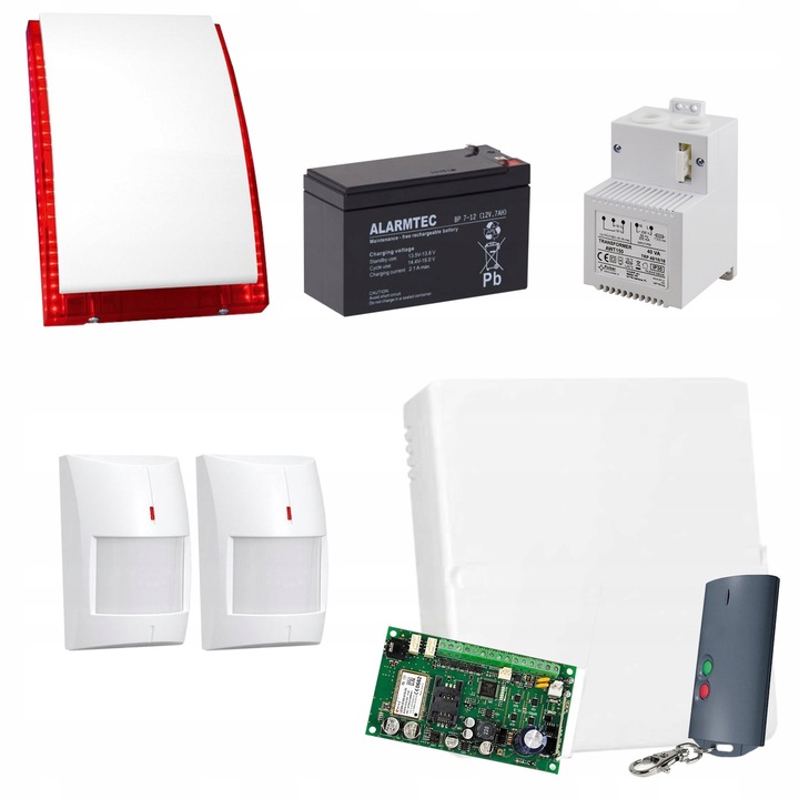 Sistem alarma wireless Satel MICRA, 2 senzori de miscare, GSM, compact, fara cabluri