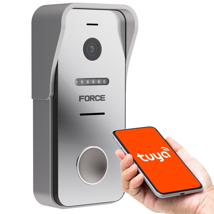 Videointerfon Force DB-AHD-T, Full HD 1920x1080p kamera, IR, ezüst