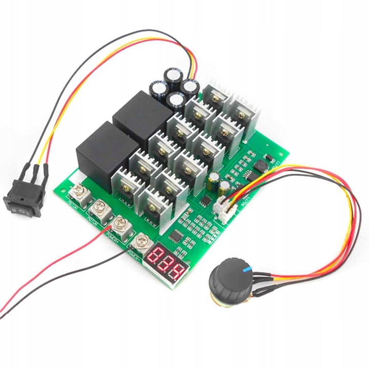 Regulátor PWM Elektroweb 10-55V 60A motorfordulatszám-szabályozáshoz, méretek 120x96x30mm