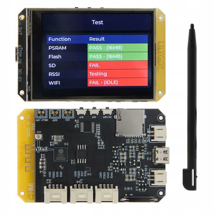 Modul T-HMI, Elektroweb, ESP32-S3, dotyk LCD 2.8", WiFi, Bluetooth, slot TF, 80x50x13mm