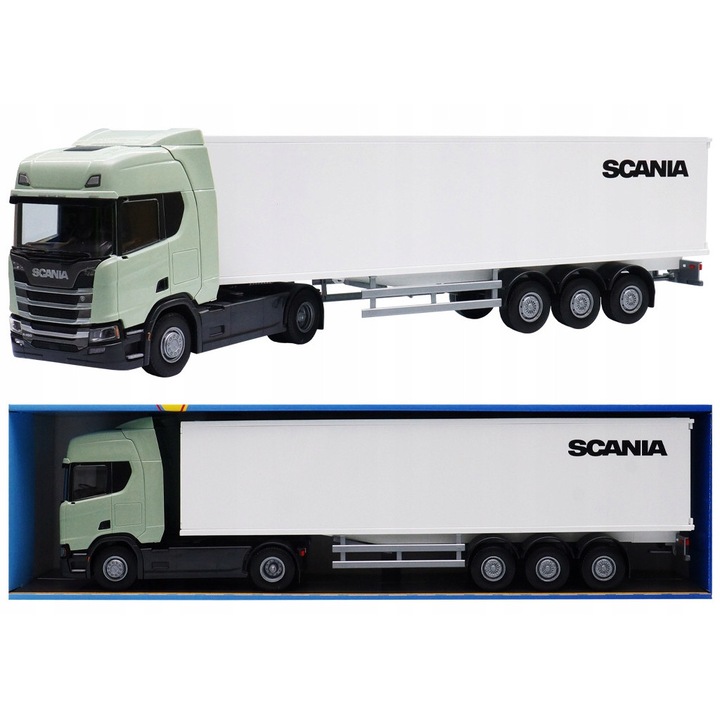 Camion Scania R450, Emek, 1:25, verde, semitrailer alb, set