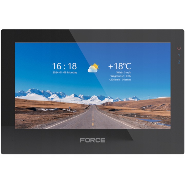 Videó kaputelefon Force Prima GT, 7" monitor, Full HD kamera, WiFi, szett 5 RFID kulcstartóval