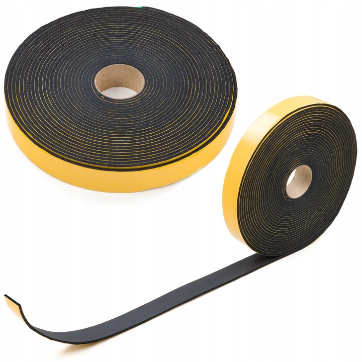 Tasma izolatoare autocolanta Bitmat, 50mm x 6mm x 15m, neagra, rezistenta la temperatura