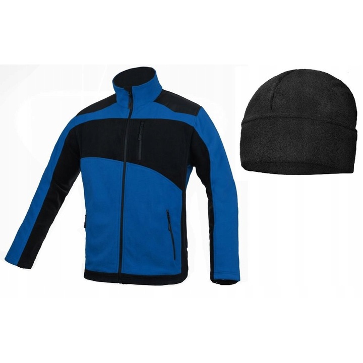 Jacheta de lucru ART.MAS, albastru-negru, cu intariri Oxford, 3 buzunare, cu caciula neagra, 3XL