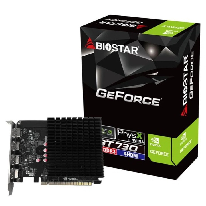 Placa grafica Biostar GT 730 4GB GDDR3 Multi-Display 4xHDMI PCI-E 2.0