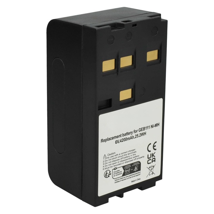 Acumulator pentru Leica TPS TC GPS, GEB121 GEB111 4200mAh 6V Ni-MH