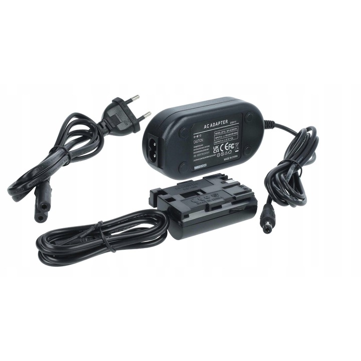 Zasilator retea pentru aparate foto Canon EOS, set cu adaptor pentru baterie BP-511, 2m, 8,1V, 2A