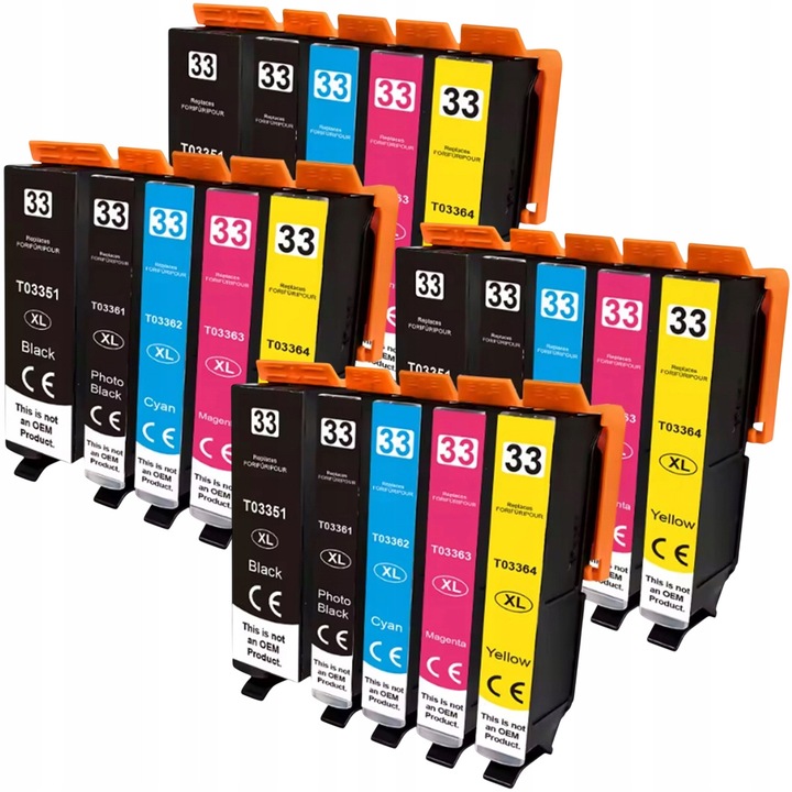 Set 20 cartuse cerneala XL Ecotec pentru imprimante Epson XP7100, XP900, XP830, XP635, XP640, XP645