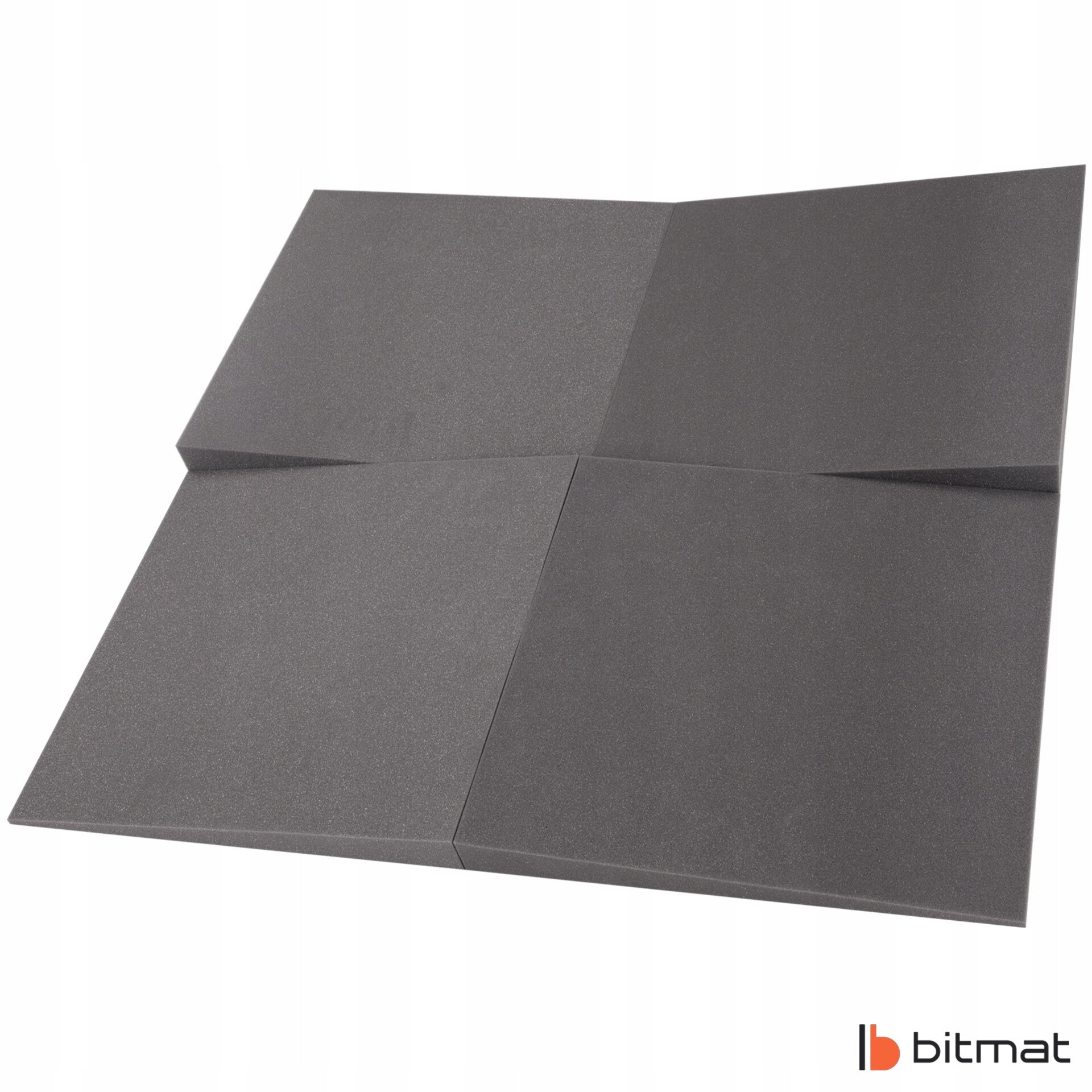 Panel acustic Bitmat 3D, 50x50x5cm, gri, 1 bucata - eMAG.ro