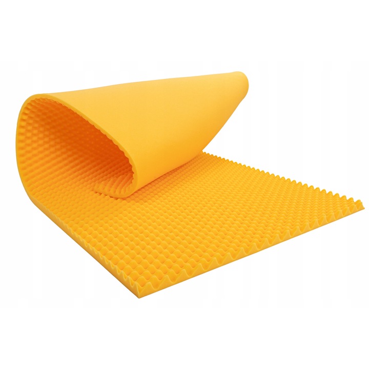 Pianka acustica Fala Bitmat, 200x100x3cm, galben, pentru imbunatatirea acusticii in studio sau camera gaming