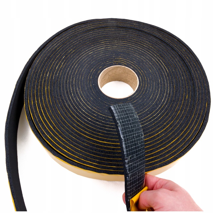 Banda acustica T-65, Bitmat, 6mmx50mm, neagra, 18m, autocolanta