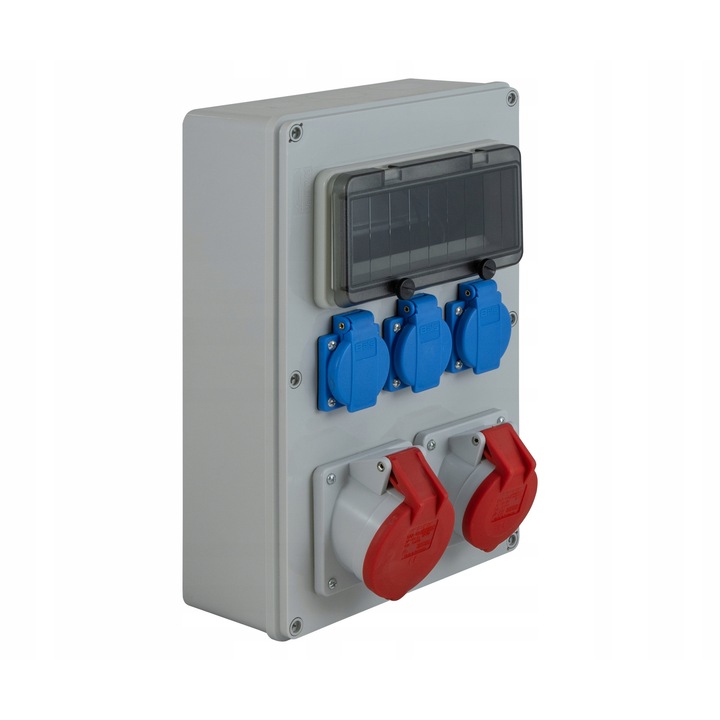 Tablou electric portabil RB-1632, 1x16A/5P, 1x32A/5P, 3 guri, IP44, 165x228x348mm