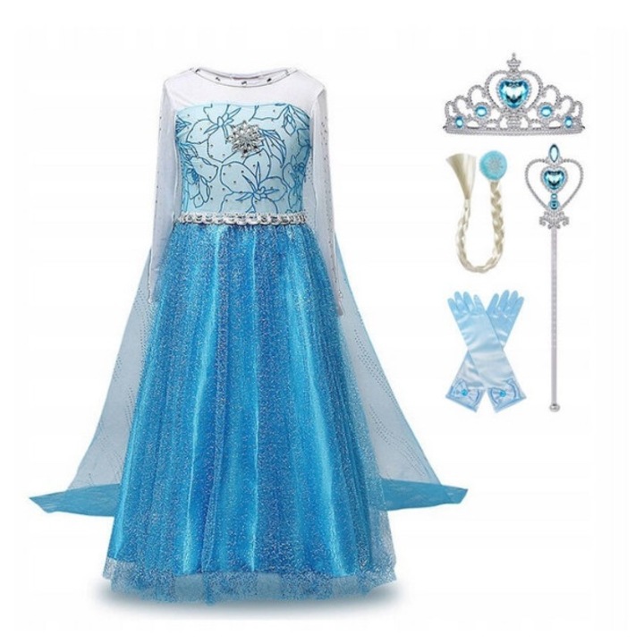 Costum de printesa pentru copii, Norimpex, 130cm, ideal pentru petreceri, roz