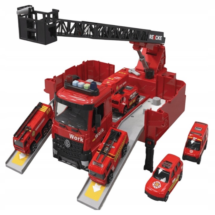 Masinute, Norimpex, Garaj pliabil cu 4 vehicule, efecte sonore, roz