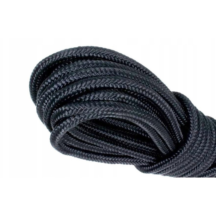 Полипропиленово въже, 6мм, 100м, черно, UV устойчиво, употреба в строителството и градинарството