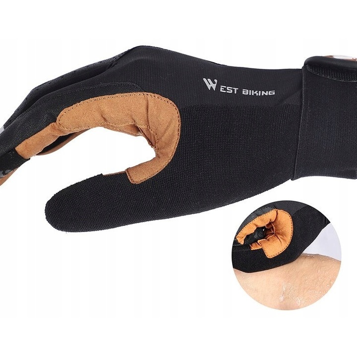 Manusi sport, West Biking, lungi, calduroase, SBR, ecologic, M