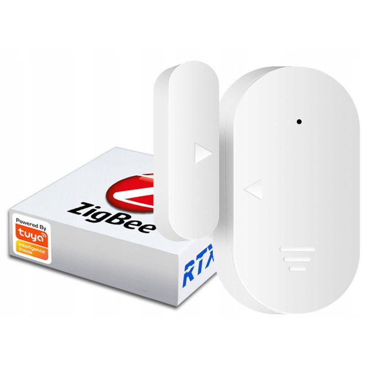 Cumparator ZigBee v3.0, RTX, senzor deschidere, detectie magnetica, 51x28x13mm, set cu baterie CR2032