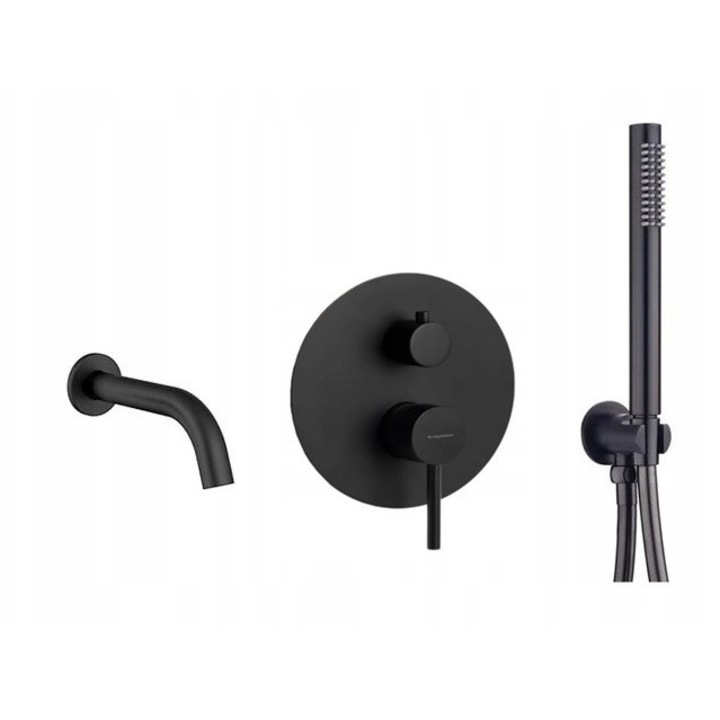 Costa vékony csaptelep, Veldman, 2-funkciós, matt fekete, 150 cm