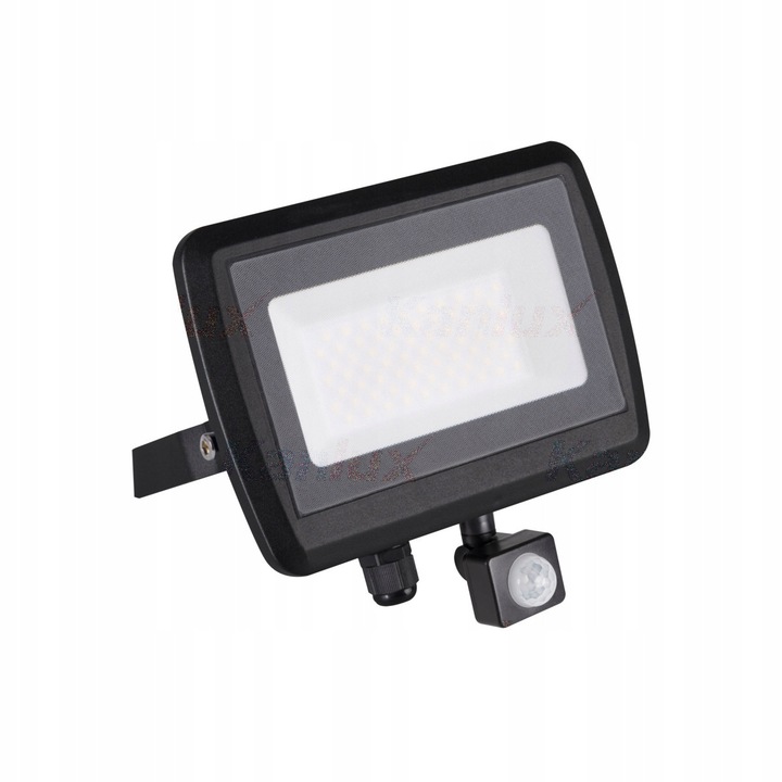 Kanlux ANTEM 50W LED reflektor, mozgásérzékelővel, fekete, IP44