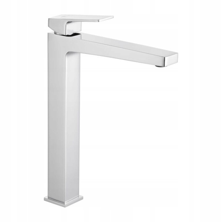 Смесител за мивка DIAMOND KORFU, висок, хром, монтаж върху плот, с монтажни елементи и свързващи маркучи