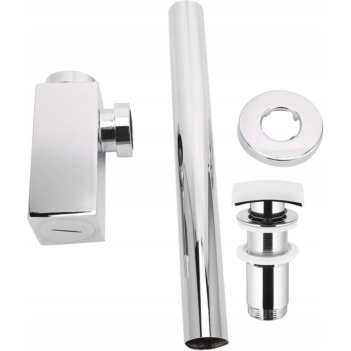 Syfon chiuveta Almax, mosneaz cromat, kwadrat, KLIK-KLAK, dimensiuni nedefinite