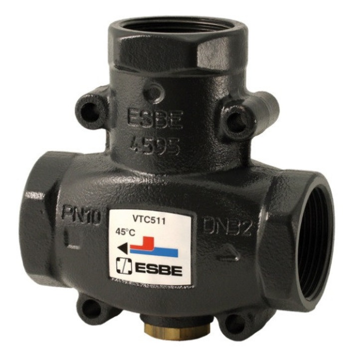 Zavor hőmérséklet 1" 65C VTC511, vas, DN25, 93x34x69mm