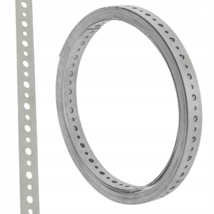 Tasma montaj 25m, 20mm x 0,8mm, otel zincat, pentru instalatii, set