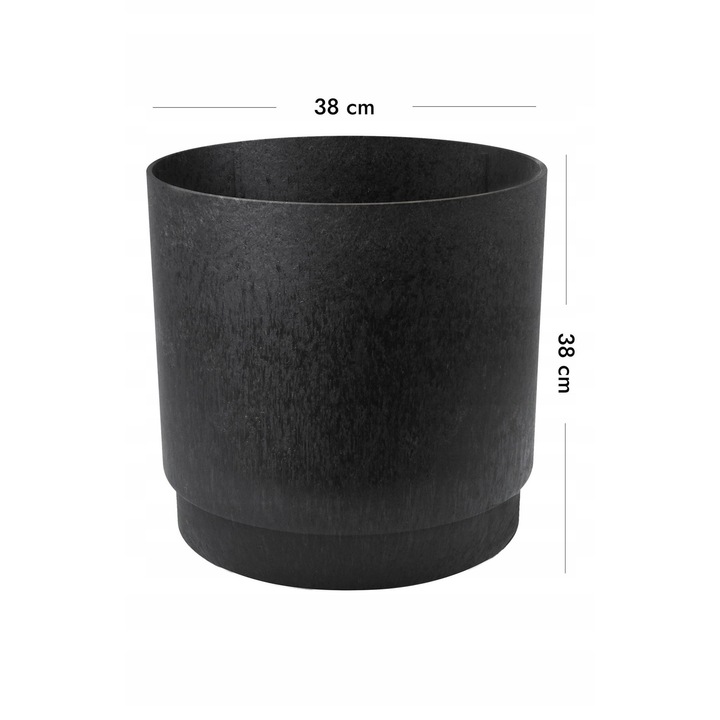 Donica ALTO, 38x38cm, neagra, din cauciuc reciclat, pentru interior si exterior