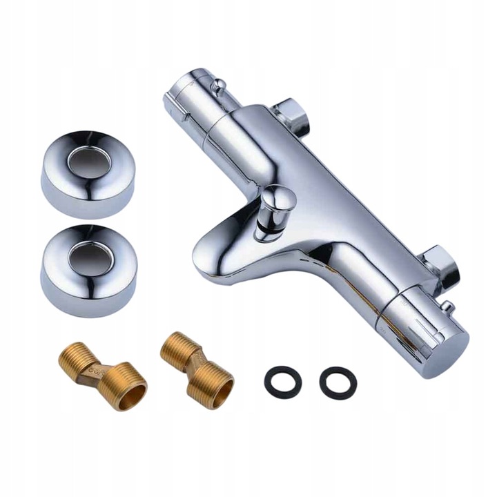 Термостатичен смесител за баня Wannowa Scianna, хром, с чучур