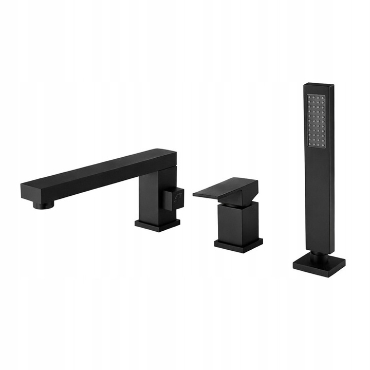 Veldman Quadro szaniter csaptelep, 2 funkciós, matt fekete, sárgaréz, szereléssel együtt