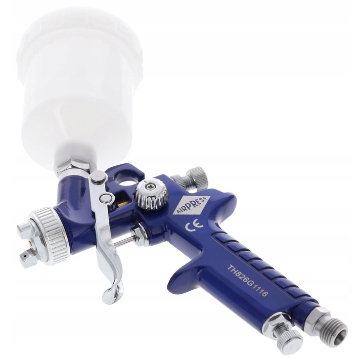 Pistol de vopsit mini AIRPRESS 1,2mm, 125ml, presiune 2,0 bar, consum aer 29-99 l/min
