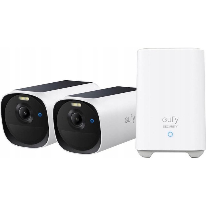 Eufy E40 megfigyelő kamera szett (2 db), infravörös érzékelő, napelemes tápellátás, 2048x1080px, IP66