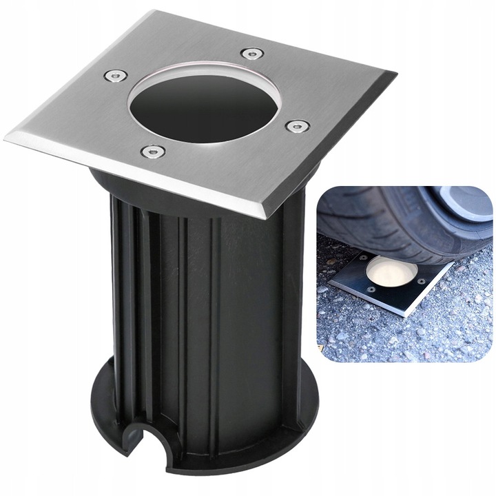 Aplica LED incastrata pentru exterior, Decorya, GU10, IP65, 10x10cm