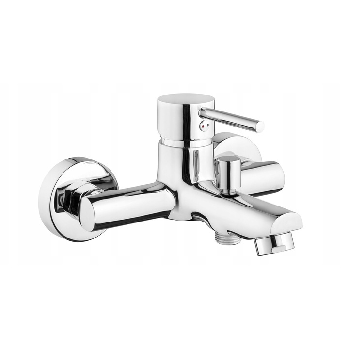 Baterie sanitara Invena Dafni, montare pe perete, crom, un singur maner