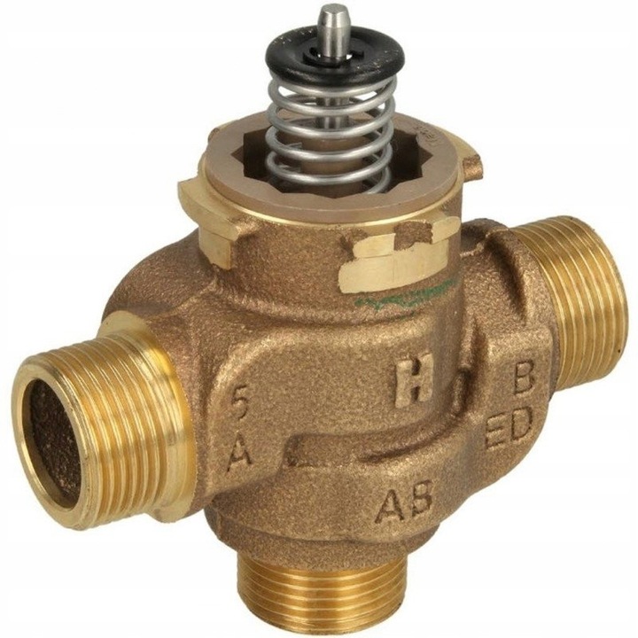 Honeywell 3-utas szelep, VCZMG6000/U modell, 3/4", bronz test, üzemi hőmérséklet 1-95°C