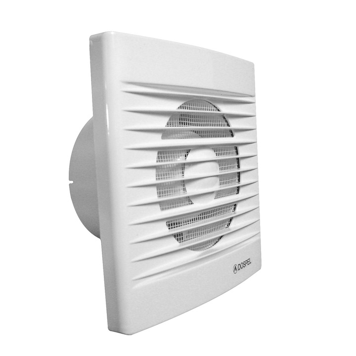 Ventilator de evacuare STYL PH200 S, 400 m3/h, 35W, alb, montaj pe perete