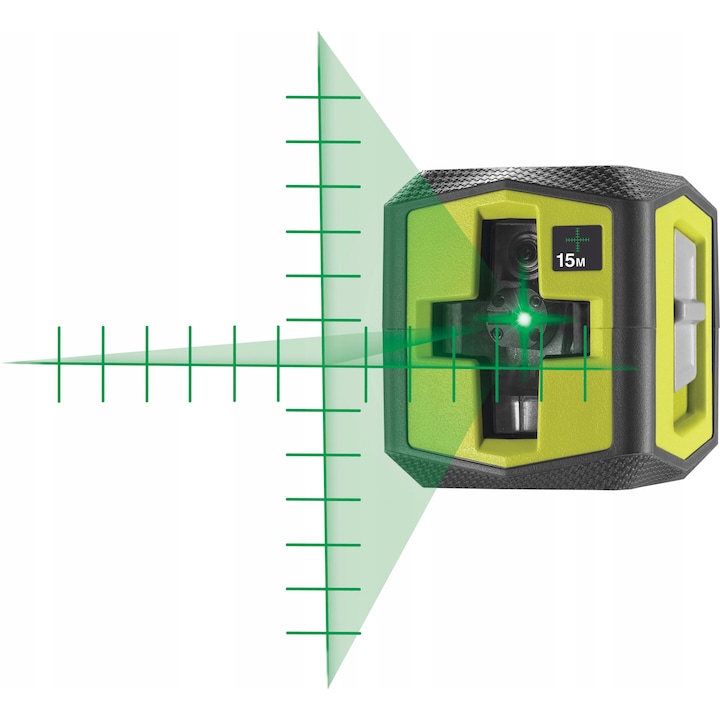 Laser verde Ryobi RBCLLG2 cu marcaje, 10m, precizie +/-0,5mm/m