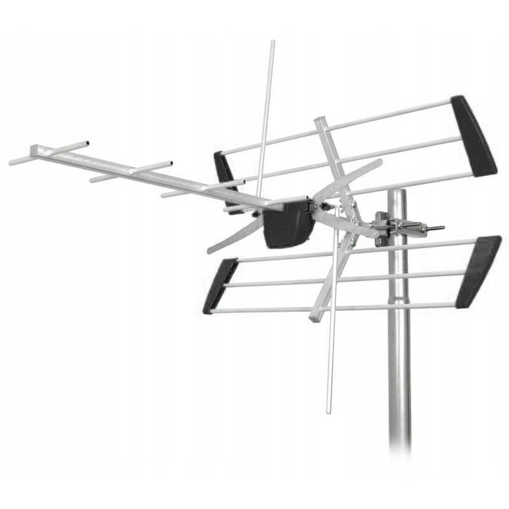 Антена Yagi Edge+ MIX TELEVES VHF/UHF, 12 елемента, 5G филтър, бърз монтаж, алуминий, 111810