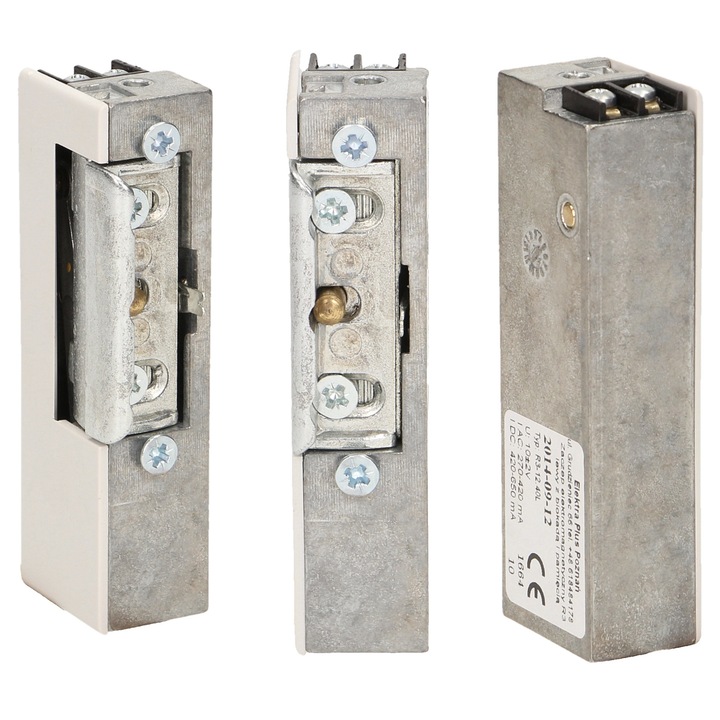 Електромагнитна брава Zavor R3-12.40L, Elektra Plus, с памет, със заключване, 12V, лява, за метални врати