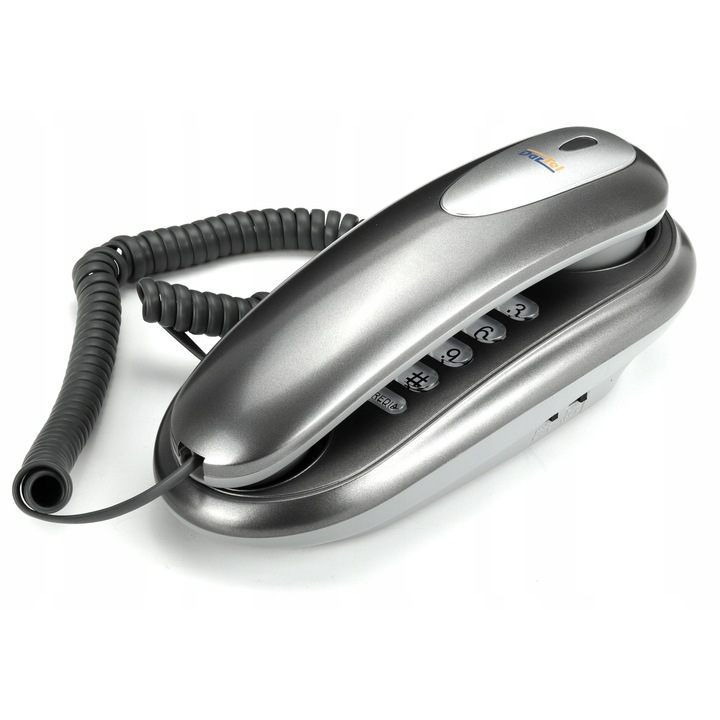 Telefon fix Dartel LJ-330, grafit, cu redial, montare pe perete