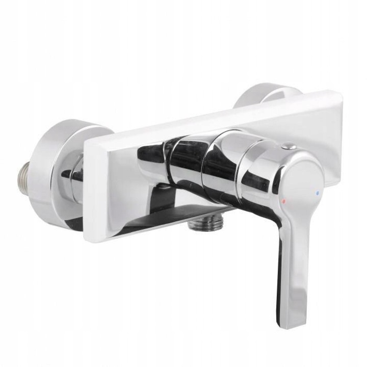 Baterie prysznicowa Forb, mosiezna, crom, alb mat, 19x5,5cm, montaj inclus