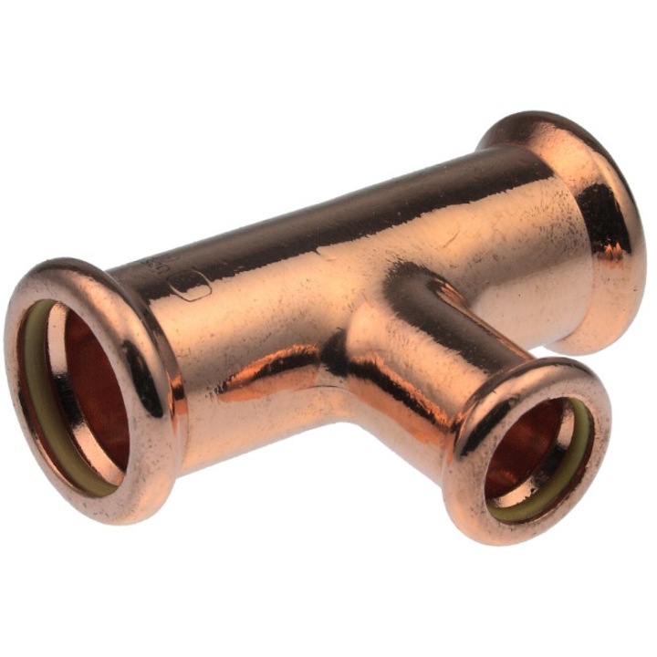 Teu reducator Sizer, cupru, 28x15x28mm, pentru gaz, montaj fara flacara
