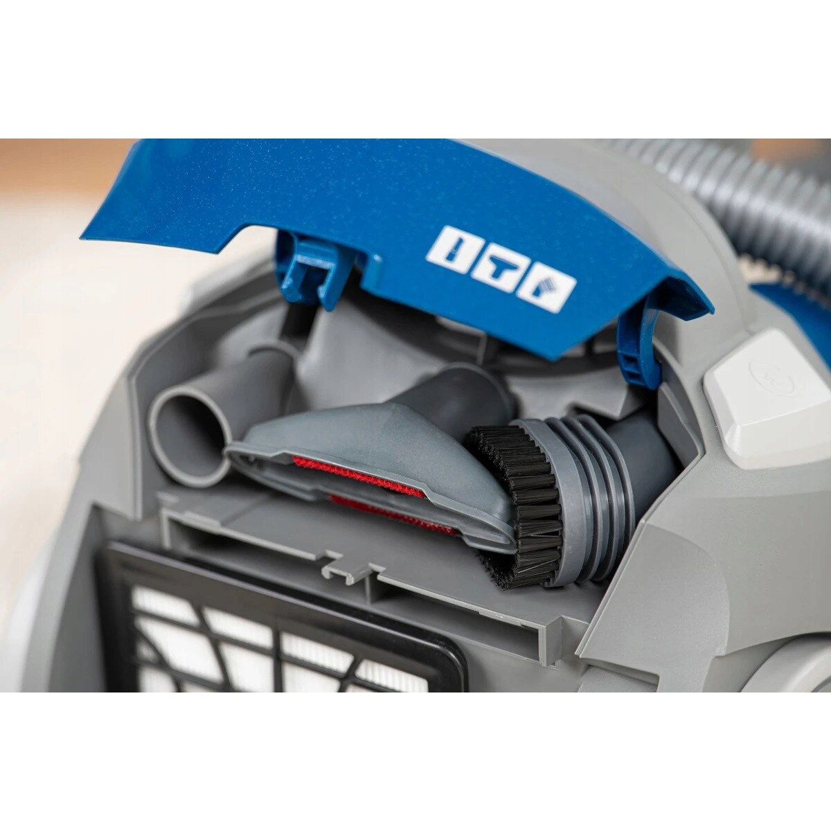 Aspirator Zelmer ZVC351 Antek, 900W, 3,5L, filtru HEPA 13, culoare albastra, set accesorii