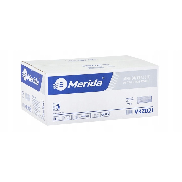 Prosoape de hartie, Merida, CLASSIC, 1 strat, verde deschis, 4000 buc.