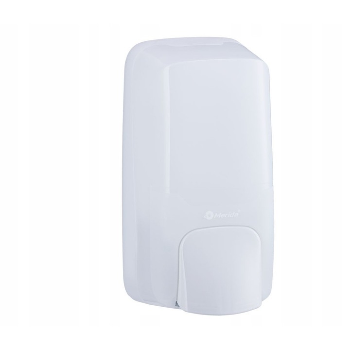 Dispenser de sapun lichid Merida HARMONY, 1200 ml, transparent alb, 25,7x13,2 cm