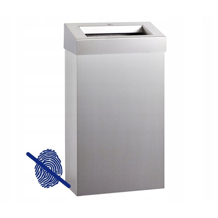 Cos de gunoi, Merida, model STELLA SLIM, 27l, inox mat, 59,8x33,2cm