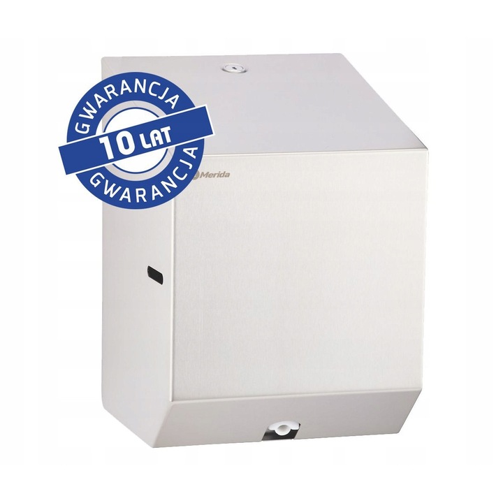 Dispenser pentru prosoape de hartie sau hartie igienica, Merida CSM272, inox, 26,3x18,6cm, sistem dozare anti-odcpriri
