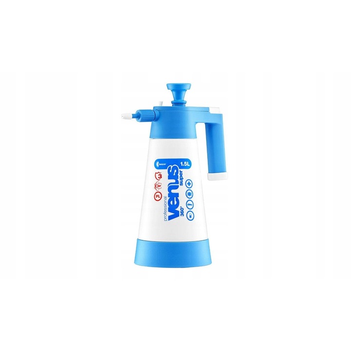 Спрей бутилка MERIDA BT11, 1,5л, 33см, 0.59кг, бял/син